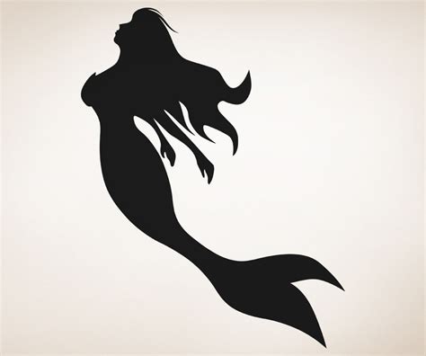 Mermaid Silhouette Wall Decal Sticker Osaa1207