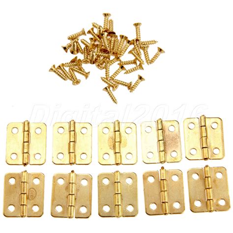 Golden Mini Hinge Jewellery Box Cabinet Drawer Door Hardware Hinge With