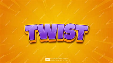 Premium Vector Twist 3d Editable Text Effect Font