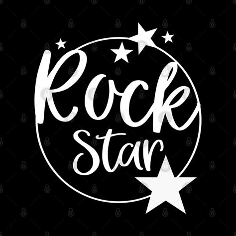 Rock Star Lettering Cool Design With Stars Superstar Rockstar Mask