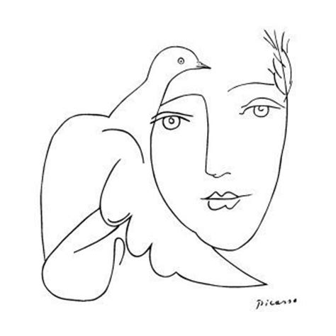 Face Of Peace Picasso 1950 Picasso Drawing Picasso Art Sketches