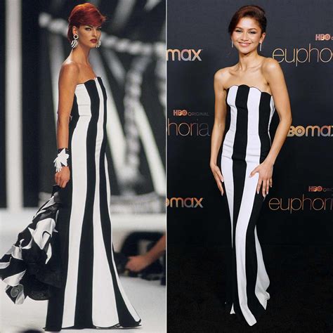 Zendaya Brings Life To A Black And White Vintage Valentino Gown At
