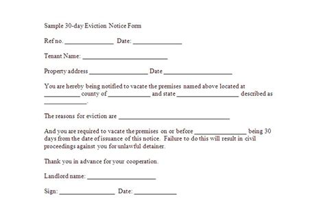 Costume 020 template ideas day notice to terminate tenancy letter 30. Free Downloadable Eviction Forms | Sample 30-day Eviction ...