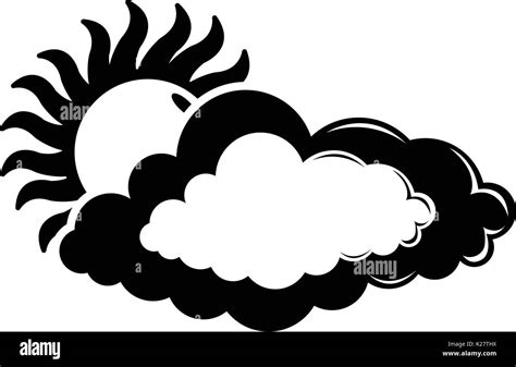Cloud Sun Icon Simple Black Style Stock Vector Image And Art Alamy