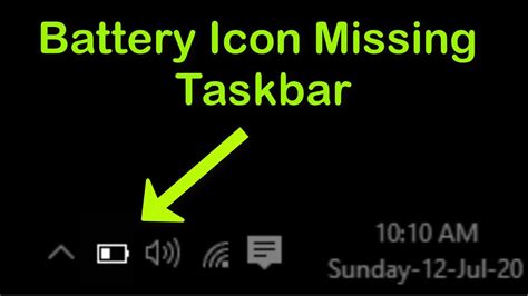 Fix Battery Icon Missing Disappeared From Taskbar