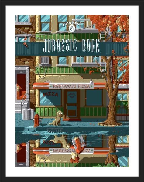 The Blot Says Futurama “jurassic Bark” Screen Print By Florey X Bottleneck Gallery