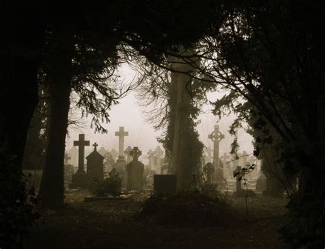 Misty Churchyard Cemetery Headstones Old Cemeteries Cemetery Art