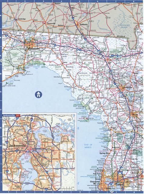 Map Of Florida Northernfree Highway Road Map Fl With Cities Towns Counties