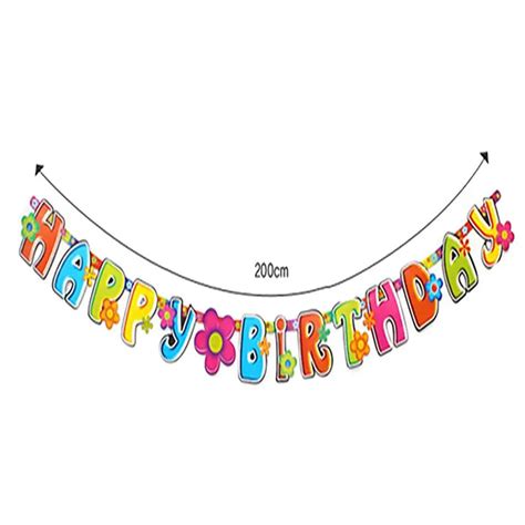 1pc Hanging Paper Happy Birthday Banner For Childrens Birthday Party