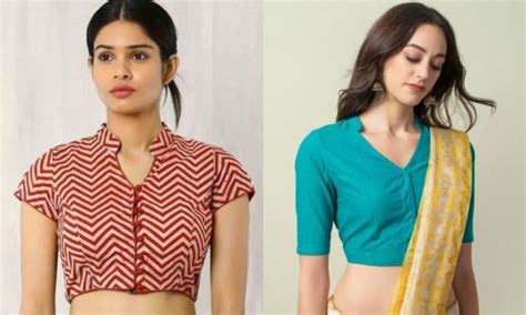 20 Stylish High Collar Neck Blouse Designs To Look More Stylish