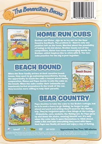 THE BERENSTAIN BEARS Triple Feature Home Run Cubs Beach Bound Bear