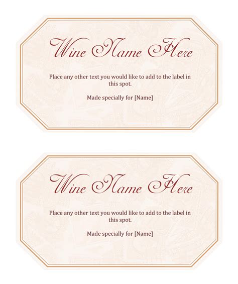 Printable Wine Bottle Label Template Free Printable Templates