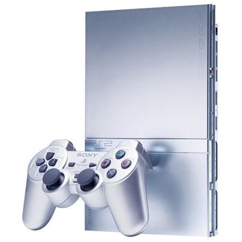 Sony Playstation 2 Ps2 Slim Scph 79001 Silver Game Console Bundle In