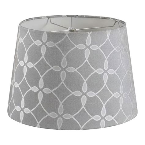 This is a tutorial on how to make a square drum lamp shade. Gray Flower Pattern Drum Lamp Shade 12X15X10-in | Lamp ...
