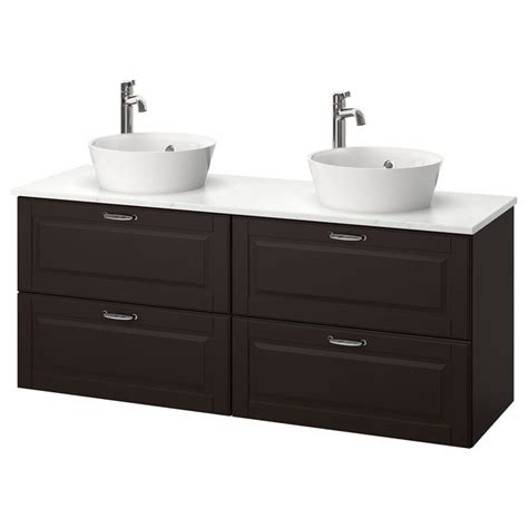 Ikea Godmorgontolken Kattevik Bathroom Vanity Kasjön Dark Gray
