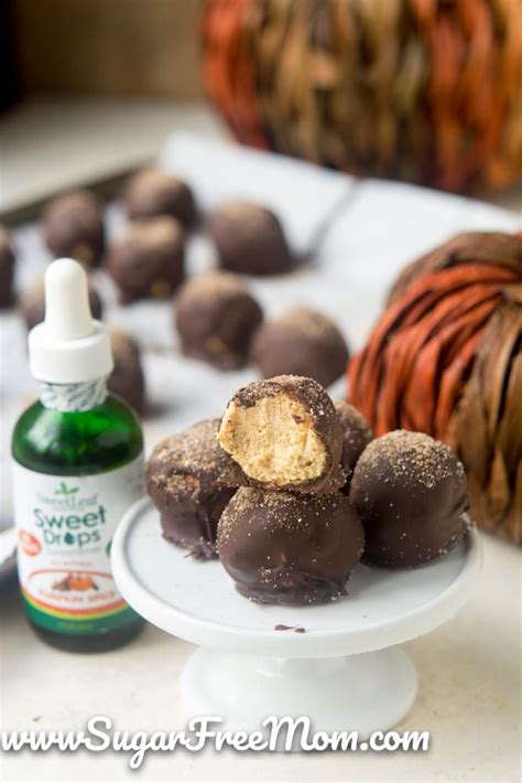 Our collection of low cal, low fat, and low sugar recipes are bursting with flavor, so you can indulge a little on turkey day. Sugar Free No Bake Pumpkin Cheesecake Truffles | Recipe ...