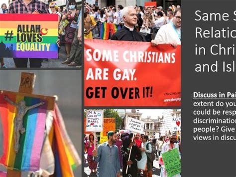 Homosexuality In Christianity And Islam Teaching Resources