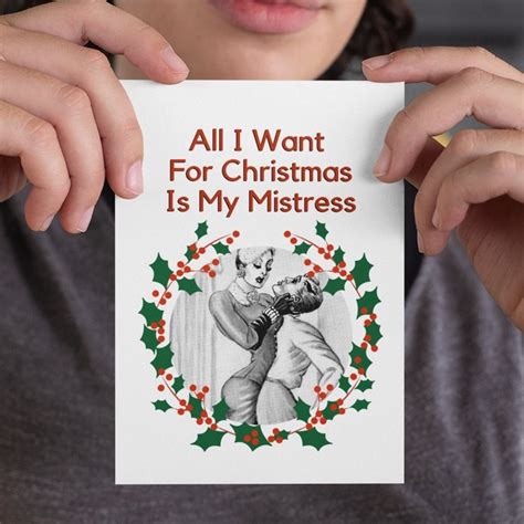 femdom christmas card for mistress mommy domme dominatrix t etsy