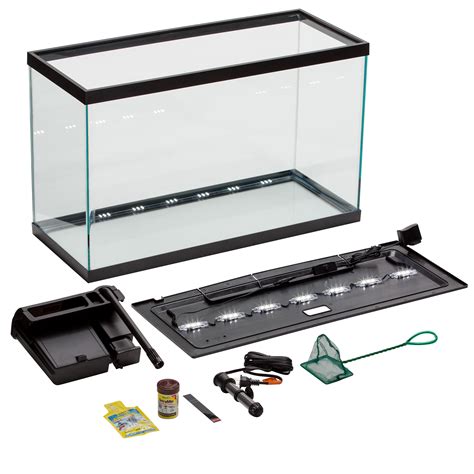 29 Gallon Aquarium Starter Kit Fish Tank With Led Light Aqua Complete