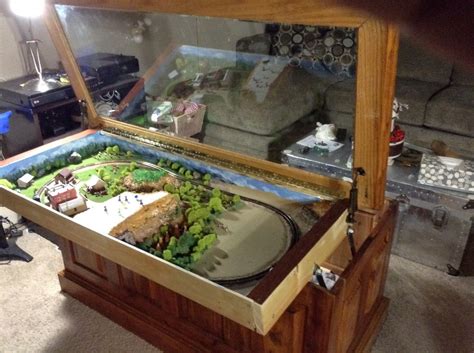 Some more innovative table designs similar to ikea coffee table 1. N Scale. | My work # 1 ,N Scale in coffee table. Cowboys ...