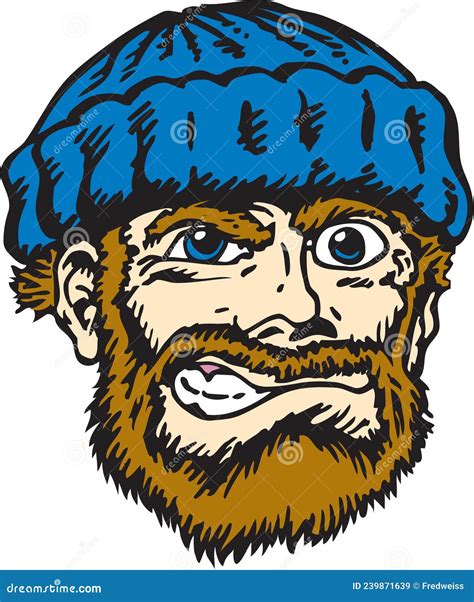 Lumberjack Head Vector Illustration Stock Vector Illustration Of Beard Logger 239871639
