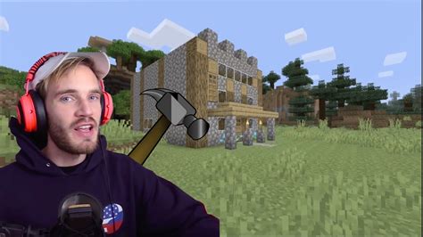 How To Build Pewdiepies House In Minecraft Tutorial Youtube
