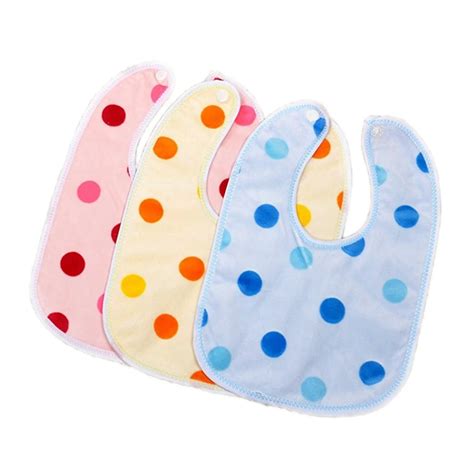 Color Random 1pc Baby Bibs Waterproof Mouth Water Towel Cotton Bib