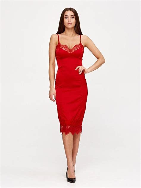 Ups Delivery Red Silk Women Dress Silk Slip Dress Midi Etsy Dress