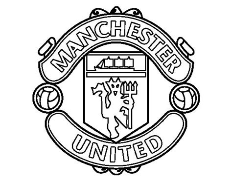 Dibujo De Escudo Del Manchester United Para Colorear