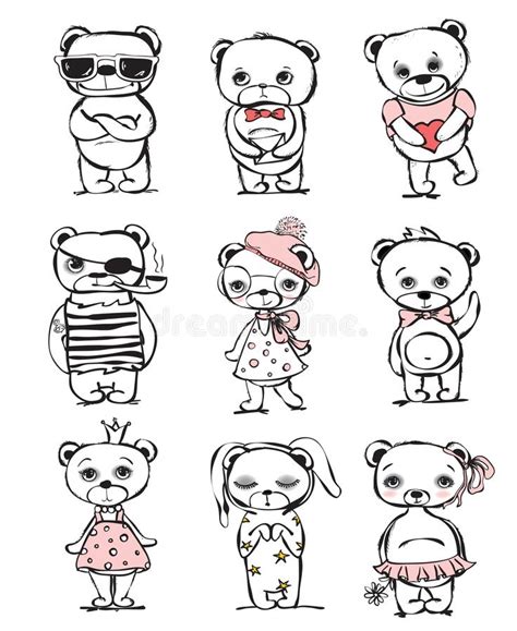 Stylish Cute Bears Stock Vector Illustration Of Baby 76618340