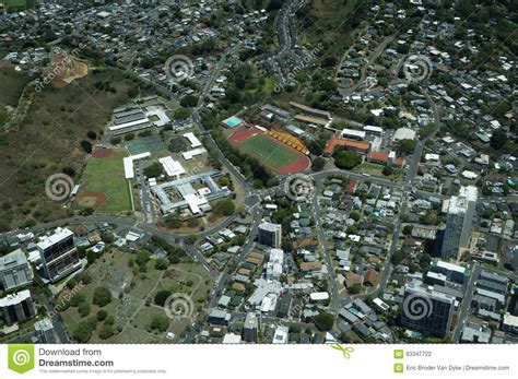 Aerial View Of Roosevelt High School Stevenson Intermediate Sch Stock