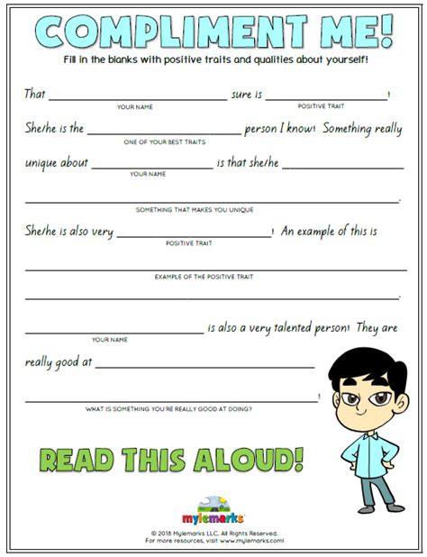 Self Worth Self Esteem Worksheets For Kids Kidsworksheetfun