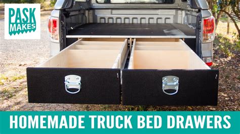 Truck bed cargo gates are another truck bed storage solution you may want to consider, especially if you carry heaver and longer items such as buckets. Homemade Truck Bed Drawers - YouTube