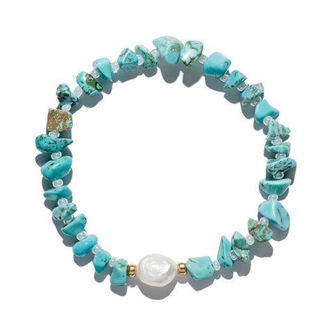 Shop Tinkalink Turquoise Pearl Crystal Healing Bracelet