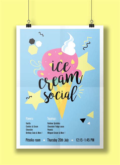 Find & download free graphic resources for ice cream poster. Ice cream party poster on Behance