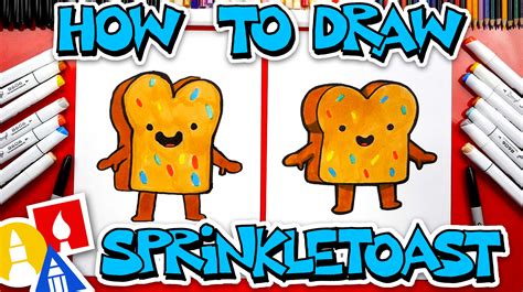 How To Draw Sprinkle Toast From Youtube Kids Art For Kids Hub