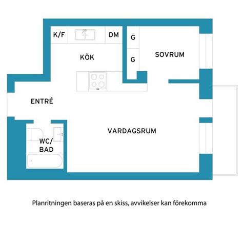 35 Sqm Bright Apartment In Stockholm