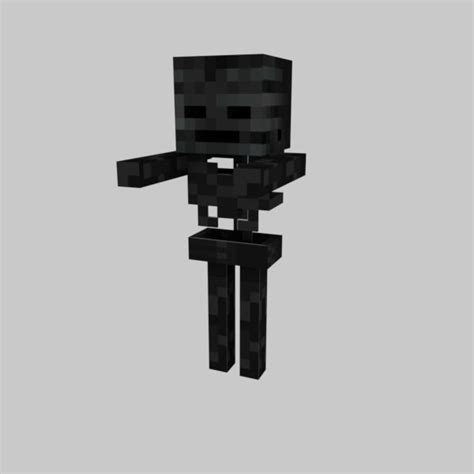 3d Model Minecraft Wither Skeleton Cgtrader
