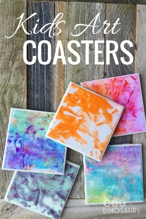 Gift ideas for father's day 5 minute crafts. Kids Art Coasters | Fathers day crafts, Father's day diy ...