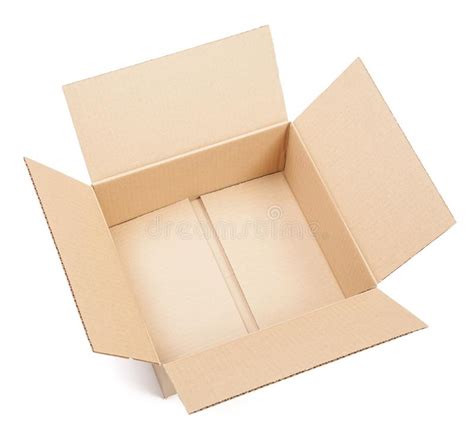 Open Empty Carton Box Isolated Stock Photo Image Of Present
