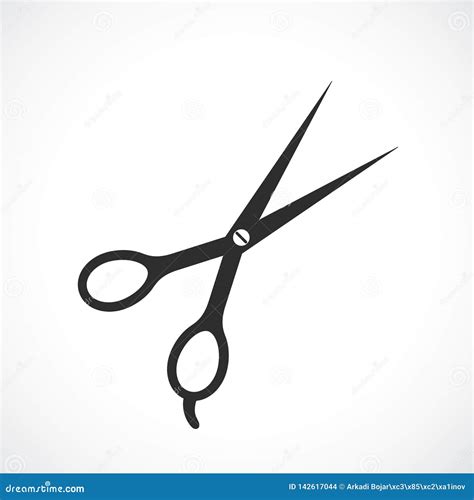 Barber Hair Scissors Icon Stock Vector Illustration Of Logo 142617044