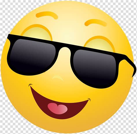Emoji Emoticon Smiley Sunglasses Faces Transparent Background Png