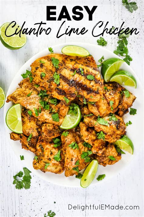 Pour the sauce over the chicken and let marinate for 3 hours or overnight. Grilled Cilantro Lime Chicken | The BEST Cilantro Lime ...