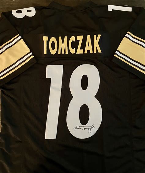 Mike Tomczak Signed Black Steelers Jersey W CSAC COA Chicagoland