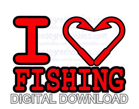 Digital Download I Love Fishing Svg Dxf Eps Silhouette Studio Etsy