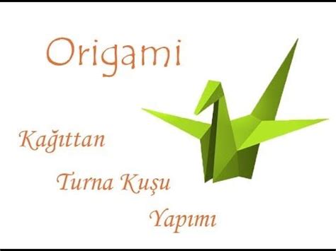 Origamide Turna Kuşu Yapımı Türkçe YouTube Origami Kusu