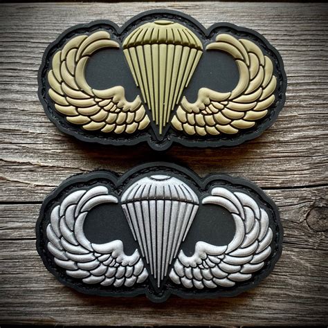 Basic Parachutist Badge Patch Pvc Morale Patch Army Etsy