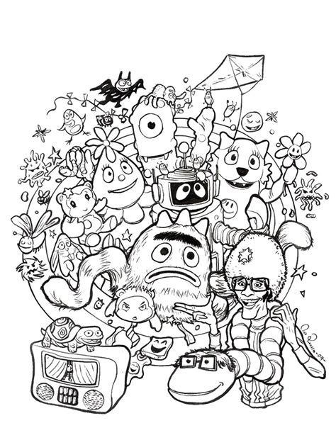 yo gabba gabba coloring pages printables coloring pages