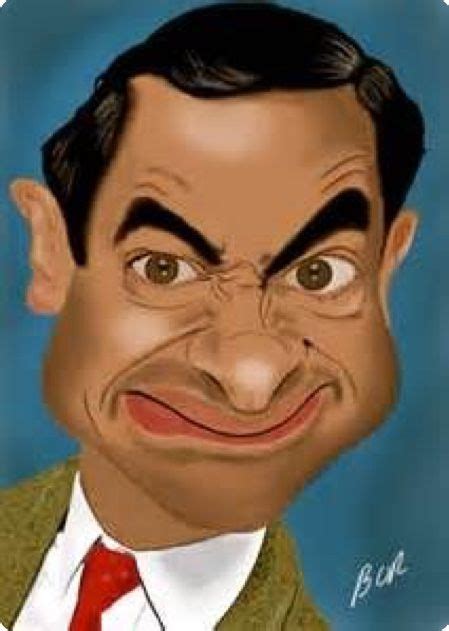 Rowan Atkinson Mr Bean Peter Falk Funny Caricatures Mr Bean