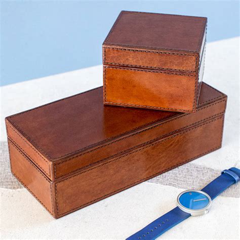 Personalised Leather Watch Box Single By Ginger Rose
